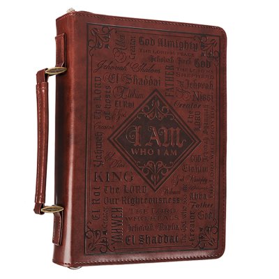 Names of God Brown Faux Leather Bible Cover
