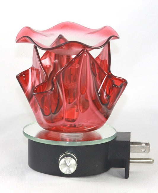 Full Size Red Glass Fortune Cookie Wall Plug In Burner