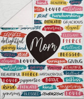 MOM HEART BLANKET (50" x 60")