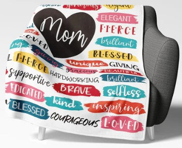 MOM HEART BLANKET (50" x 60")