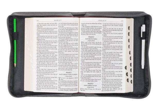Glorify God Gray Faux Leather Classic Bible Cover