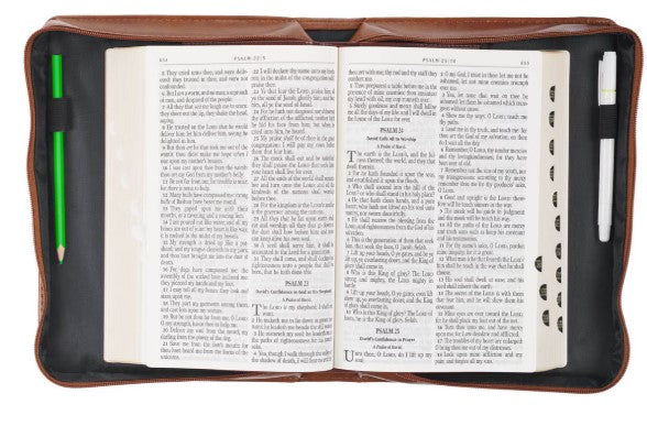 Trust in the Lord Honey-brown Faux Leather Classic Bible Cover - Proverbs 3:5