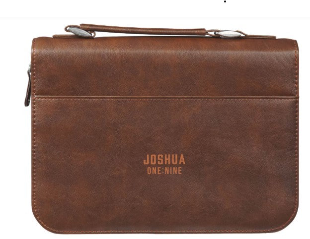 Strength and Courage Honey-brown Faux Leather Classic Bible Cover