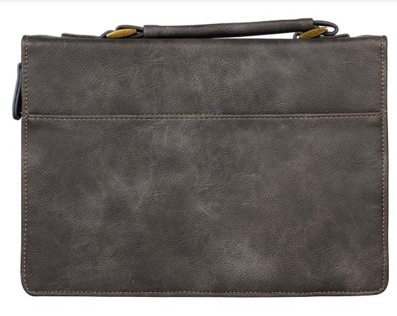 Be Still Majestic Valley Charcoal Faux Leather Classic Bible Cover