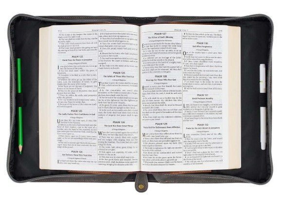 Be Strong Lion Two-Tone Classic Bible Cover