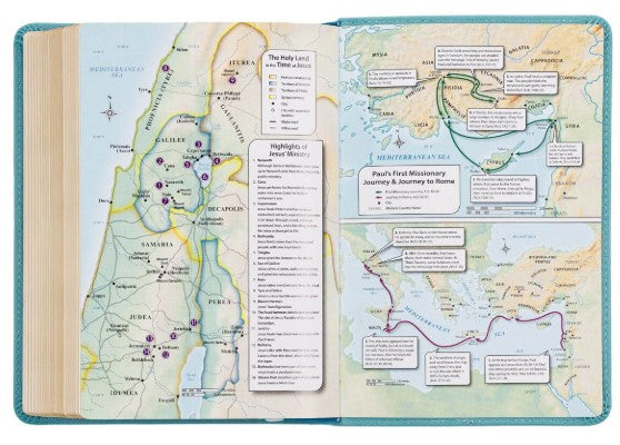 Aqua Blue Large Print Compact King James Version Bible
