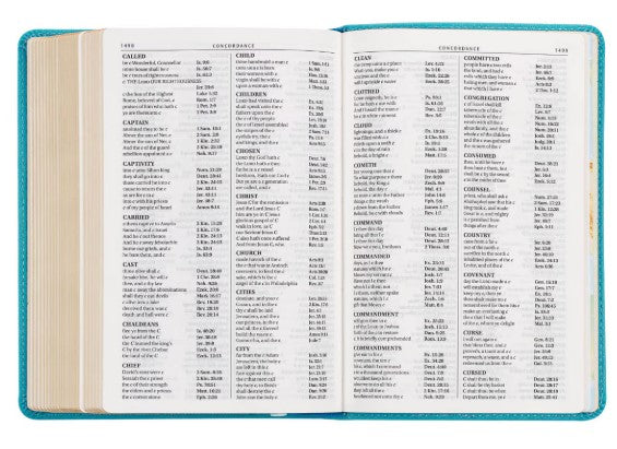 Aqua Blue Large Print Compact King James Version Bible