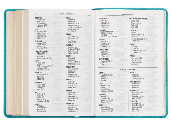 Aqua Blue Large Print Compact King James Version Bible