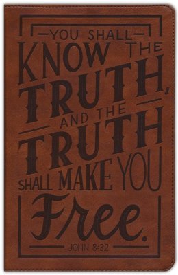 NKJV Personal Size Large Print Reference Bible, Verse Art Cover Collection-Brown Leathersoft