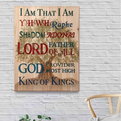 Homestyle Names of God Wall Art, Printed Cedarwood