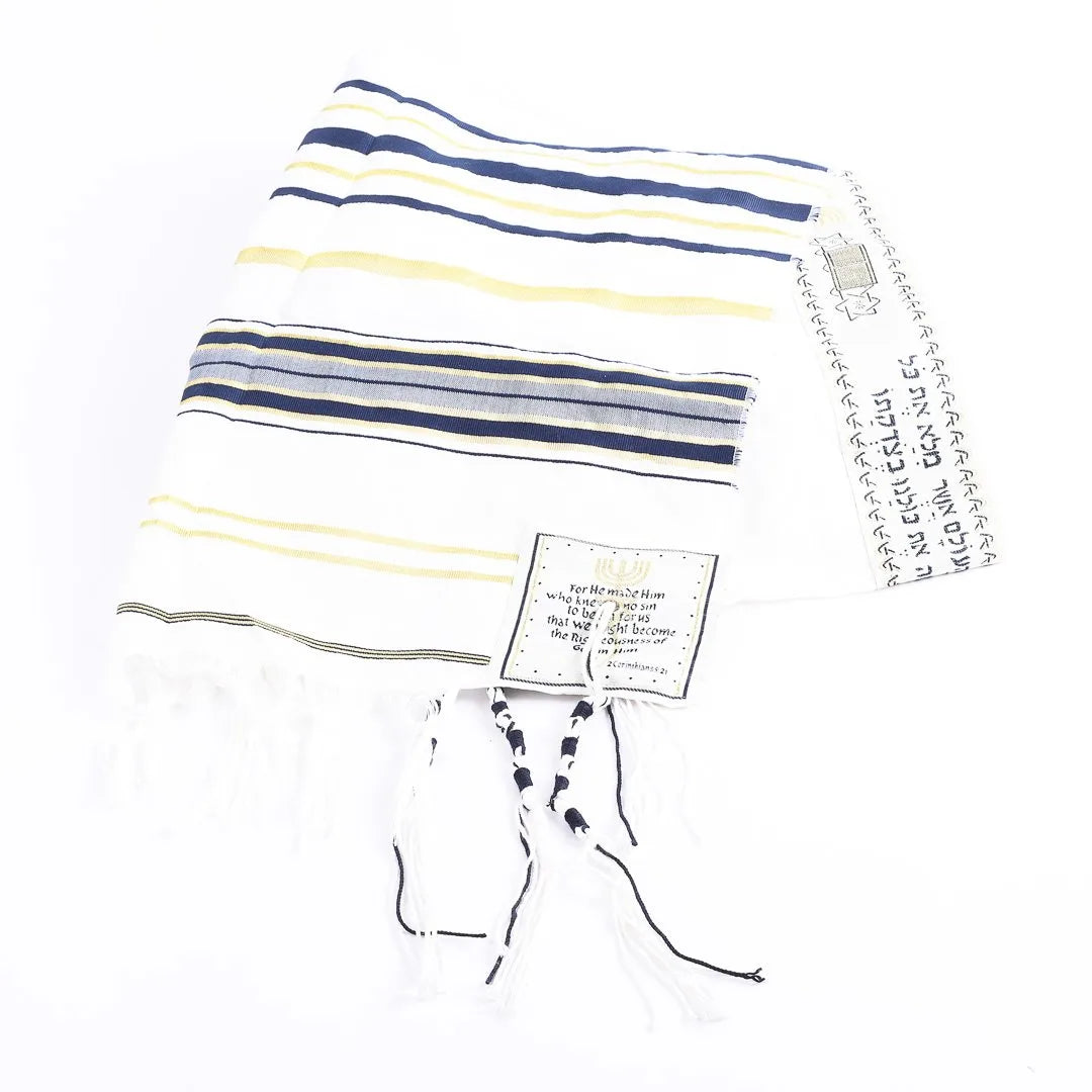 Tallit-Prayer Shawl-Navy (72" x 22")