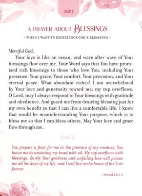 Daily Prayers for Women Pink Floral Faux Leather Devotional