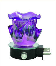 Full Size Purple Glass Fortune Cookie Wall Plug In Burner