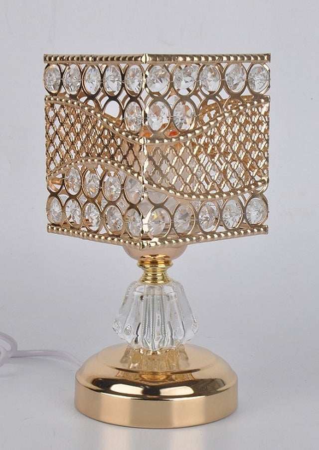 Gold and Crystal Square Electric Oil Burner