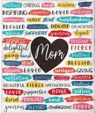 MOM HEART BLANKET (50" x 60")
