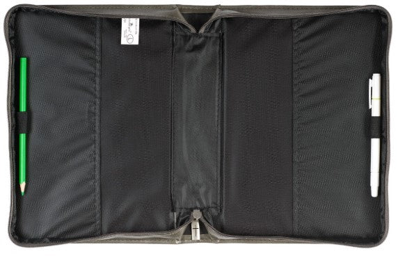 Hope in the LORD Two-tone Black and Gray Faux Leather Classic Bible Cover (Large)