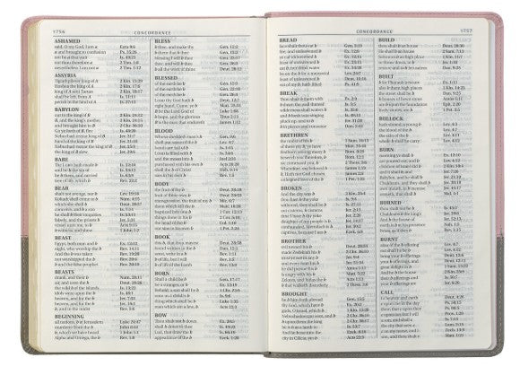 Pink and Gray Faux Leather Super Giant Print Full-size King James Version Bible with Thumb Index