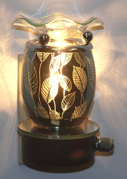 Silver Leaf Wall Plug In Burner