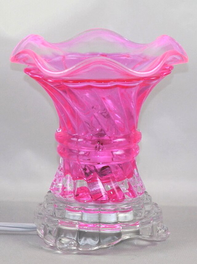 Pink Crystal Glass Oil Burner