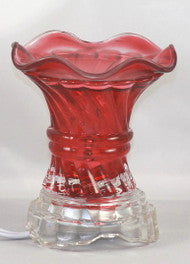 Red Crystal Glass Oil Burner