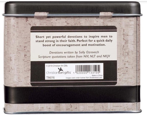 Stand Firm Devotional Cards in a Tin for Men